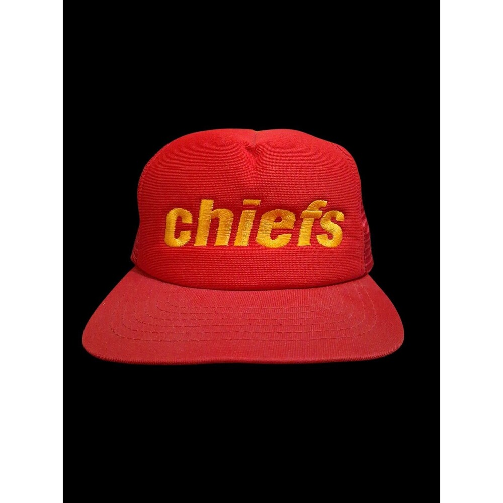 Vintage Early 80's Kansas City Chiefs New Era Trucker Hat Snapback NFL